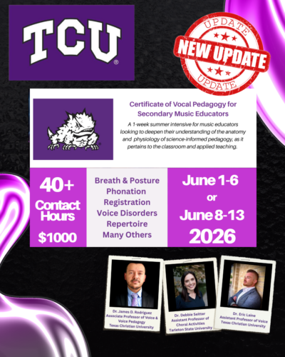 Vocal Pedagogy Certificate