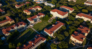 Arial view of campus